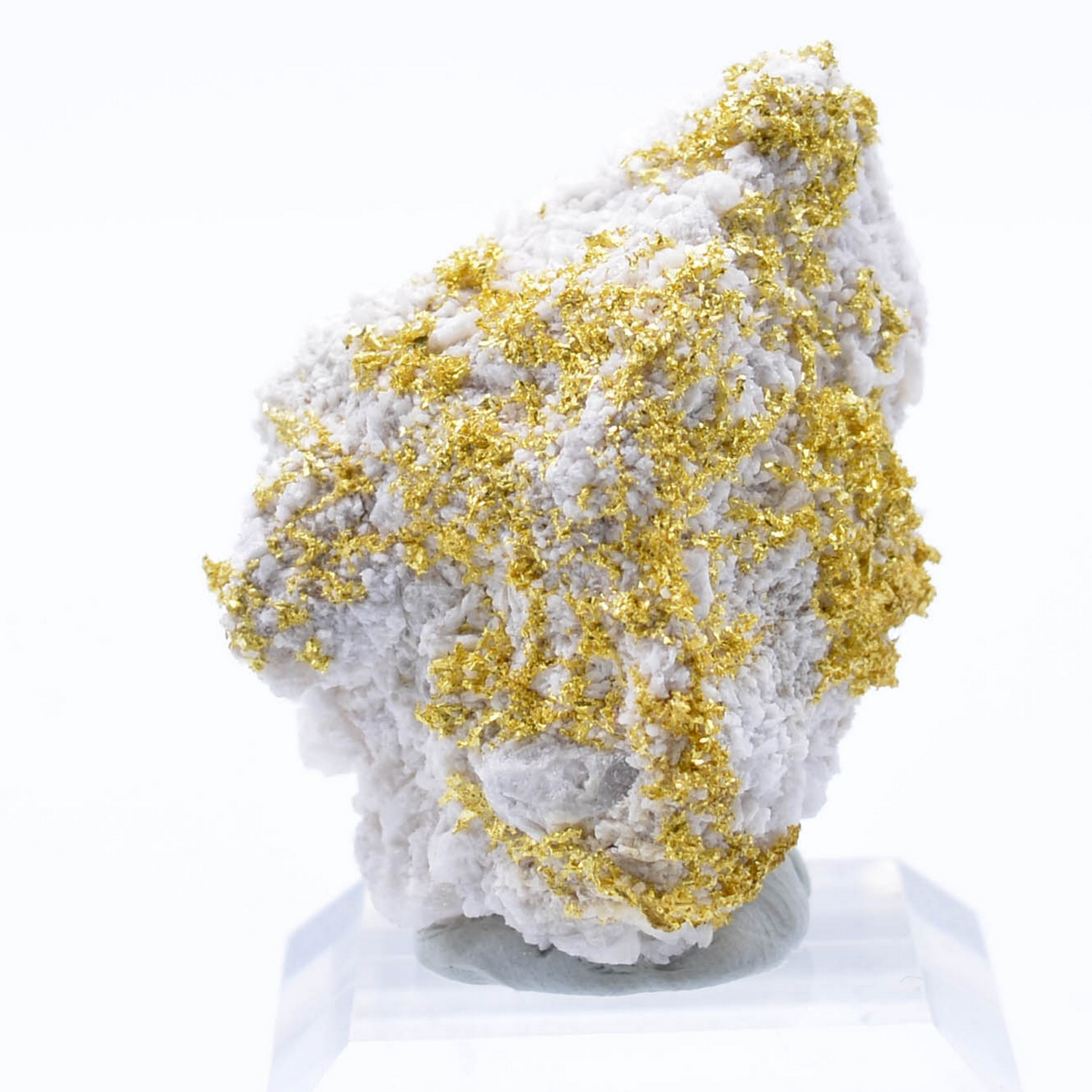 Native gold on quartz Morbihan, Brittany, France